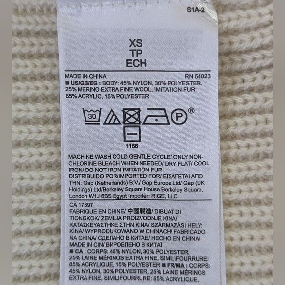 Banana Republic Faux Fur Vest XS Cozycore Penny Lane Layers Country Preppy Chic - Picture 11 of 12